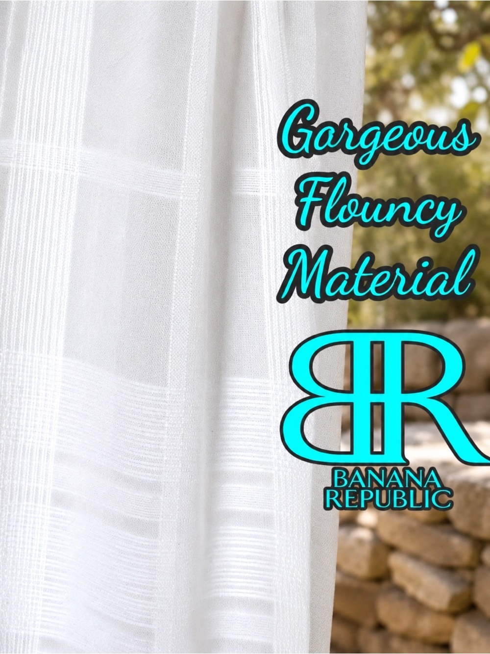Banana Republic White Real Full-Wrap Skirt Midi Knee Length, Like New EuroSummer - Picture 7 of 17